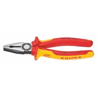 Linemans Plier: Insulated, Flat, 8 in Overall Lg, 1 5/8 in Jaw Lg, 1 1/2 in Jaw Wd, 5/8 in Jaw Thick (MPN 03 08 200 SBA)