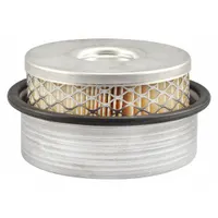 Engine air filter with round-oval shape and axial seal. Inside diameter 1 1/2 in. Compatible with Onan engines. Provides filtration for engine intake systems in industrial and automotive applications