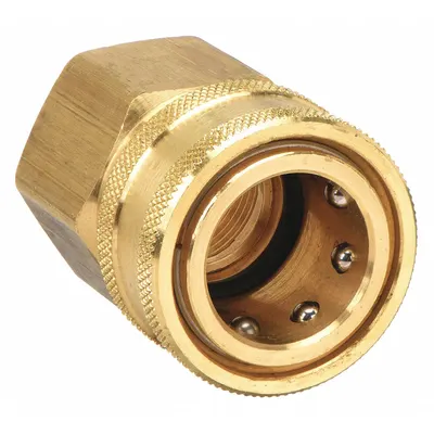 PARKER Hydraulic Quick Connect Hose Coupling: 3/8 in, Brass, 45.42 lpm Max. Flow Rate - ST Series Hydraulic Quick-Connect Coupling Bodies