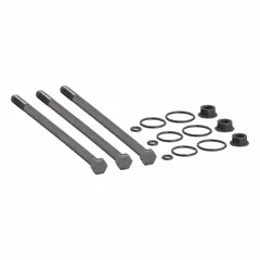 This stud assembly kit from Parker is designed for stack valves with three work sections. It includes seals and hardware to secure the stud assembly, preventing hydraulic fluid leaks and maintaining system pressure. Suitable for use in hydraulic systems requiring reliable valve stacking.