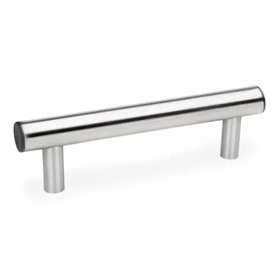 JW WINCO Pull Handle: Threaded Holes, Rear-Mount, 24 in Mounting Hole Center to Center - Load-Rated Straight-Leg Tubular Pull Handles