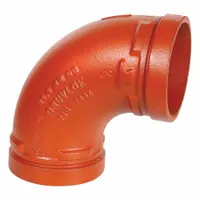This 90° elbow is a grooved pipe fitting with 12 in x 12 in connections, designed for use in fire protection, HVAC, and industrial piping systems. It connects grooved-end pipes without welding, enabling fast assembly in commercial and process applications