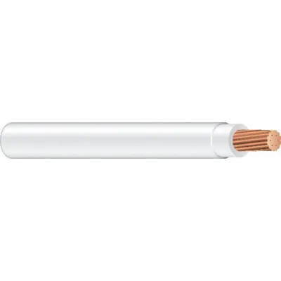 SOUTHWIRE Building Wire: Copper, 2/0 AWG, 1 Conductors, Stranded, White, 1,000 ft Lg - Copper THHN/THWN-2 Building Wires
