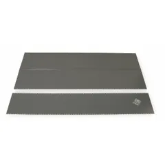 This full panel kit provides solid steel back and side enclosure for standard metal shelving systems. Constructed from steel with a gray finish, it helps contain stored items and adds structural rigidity. Suitable for use in warehouses, stockrooms, and maintenance facilities.