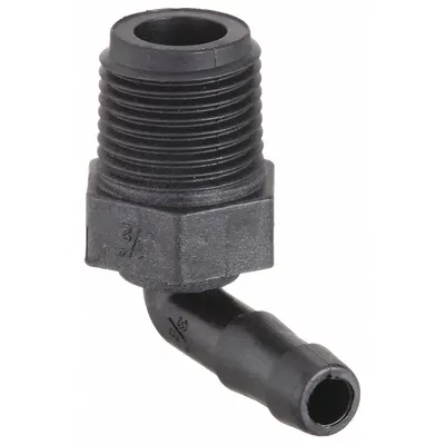 BANJO Barbed Hose Fitting: For 3/8 in Hose I.D., Hose Barb x NPT, 3/8 in x 1/2 in Fitting Size - Polypropylene Multipurpose (Air, Water, Chemical) Rigid Barbed Hose Fittings