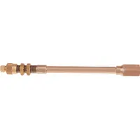HALTEC Valve Extension: Valve Extensions, Straight Grip Tire Valve Extenders, Hex, Gold, Brass (MPN 867-8)