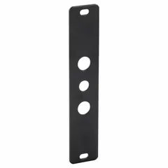 Electric strike faceplate for use with HES 9500 series electric strikes. Operates on 12 to 24 V input voltage. Provides a mounting surface for electric strikes in commercial door applications.