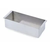 This stainless steel sand bath is a dry bath accessory for laboratory heating applications. It provides uniform, indirect heating for samples, flasks, or beakers. Overall dimensions: 2-1/2 in width, 5-7/8 in length