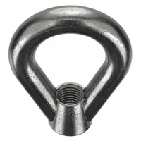 Eye Nut: 1"-8 Thread, Steel, Black Oxide, Oval, 2 1/4 in Inside Dia, 4 in Outside Dia, 5 in Ht (MPN EN-10)