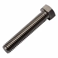 Hex Head Cap Screw: Titanium, Grade 2, Plain, 3/8"-16, UNC, 2 in lg, Fully Threaded, 9/16 in Head Wd (MPN 0107192)