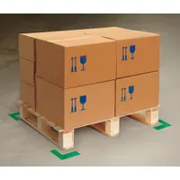 Floor Marking Tape: L, Solid, Green, No Legend, 2 in x 6 in, 55 mil Tape Thick, Mighty Line®, 100 PK (MPN ANGLEG)