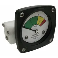 MIDWEST INSTRUMENT 3-Color Differential Pressure Indicator: 1,000 psig Max. Static Pressure, 522 (MPN 522P-005)