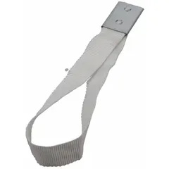 Steel mount plate door pull for fleet and vehicle maintenance applications. Overall length 24 in, width 1 3/16 in. Provides a sturdy grip for opening heavy doors in workshops, service bays, and industrial vehicles.