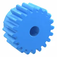 Machined Spur Gear: Module m 2.5, 20 Teeth, 12 mm Bore Dia, Nylon, 20° Pressure Angle, Plain Bore (MPN PS2.5-20)