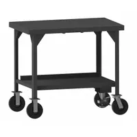 DURHAM MFG Workbench: Fixed Ht, Steel, 48 in x 30 in, 5,600 lb Overall Load Capacity (MPN HDWBMFL-3048-8PH-95)