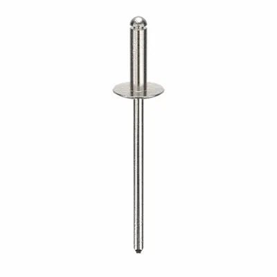 POP AVDEL Blind Rivet,1.747" L,0.122" dia,PK500: Inch, 1 3/4 in Overall Lg, 29/64 in Body Lg - Large Flange Blind Rivets