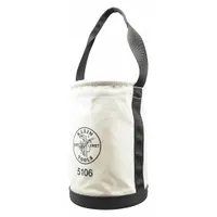 KLEIN TOOLS Bucket Bag: 14 in H, Off-White, Canvas, 1 Pockets, Open Top (MPN 5106)
