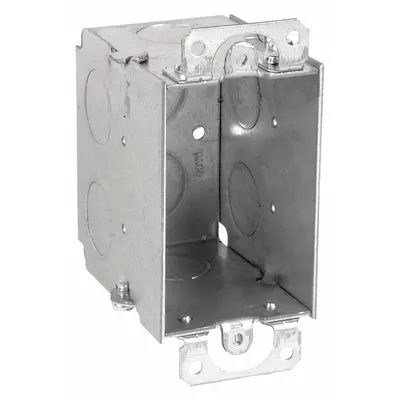 RACO Electrical Box: Steel, Steel Material & Nominal Size, 1 Gangs, 2 3/4 in Box Dp - Cut-In Electrical Boxes
