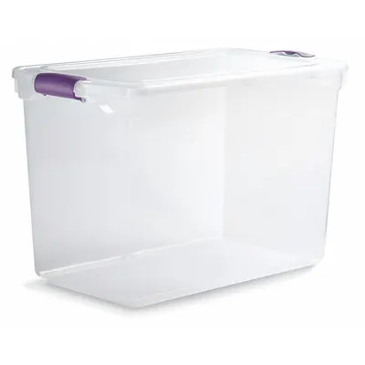 HOMZ Clearview Tote with Latch-On Lid - Clearview Totes with Latch-On Lids
