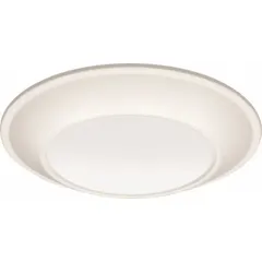 This 6-inch round surface-mount downlight operates at 120V AC and consumes 15W, delivering 1090 lumens. It features selectable color temperatures of 3000K, 4000K, or 5000K. The fixture has a white finish and a height of 1 3/8 inches. Suitable for general illumination in residential and commercial spaces such as hallways, bedrooms, offices, and corridors.