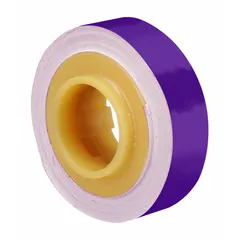 Replacement roll for wire marker dispensers, made of violet polyester film. Rated for continuous use from -40°F to 250°F. Supplied in a 50-pack with blank legend for custom marking. Suitable for labeling wires and cables in industrial electrical panels, control cabinets, and instrumentation systems.