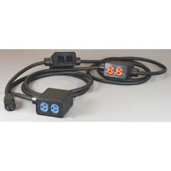 This nonlinkable extension cord features three outlet boxes with six total outlets, powered by a NEMA 5-20P plug at 125V AC. The 12/3 SOOW cable is rated for temperatures from -40° to 194°F. Suitable for distributing power in construction sites, industrial facilities, and other job site applications where multiple tools or equipment require connection from a single source.