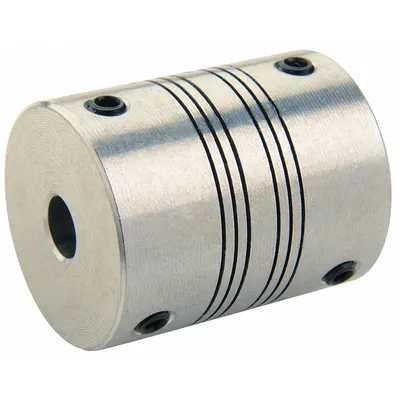 RULAND MANUFACTURING Motion Control Coupling: 3° Angular Misalignment, 5 mm Bore Dia 1, Aluminum - High-Precision Set Screw Beam Shaft Couplings