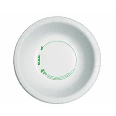 Unwrapped white paper bowl with 12 oz capacity. Made from clay-coated paper for grease resistance. Suitable for serving soups, salads, snacks, and side dishes in foodservice settings. Pack of 125.