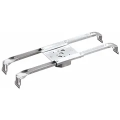Steel octagonal ceiling electrical box with T-Bar hanger bracket for mounting in suspended ceiling grids. 2-gang configuration with 2-1/8 in depth. Supplied without clamps. Suitable for junction connections or fixture support in commercial ceiling systems.