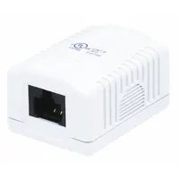 MONOPRICE Surface Mount Box: Keystone, Keystone Wall Mount, 1 Ports, White, Wall Mount, 7092