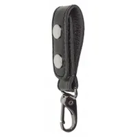 HEROS PRIDE Key Holder: Black, Leather, Plain, 6 1/4 in x 29 mm, Snap Closure, For 2 1/4 in Belt Wd (MPN 1487PN)