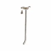 Pegboard hooks for organizing tools, utensils, or small parts on compatible pegboard shelving systems. Silver finish. Each unit includes two stationary posts. Dimensions: 14 in depth, 30 in length