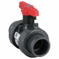 SPEARS Manual Two-Way Ball Valve: 1 1/2 in, PVC, Straight, Socket x FNPT, Full Port Ball Port (MPN 1829-015)
