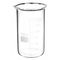APPROVED VENDOR Beaker: 150 mL, 5.1 fl oz, Tall Form, Colorless, Glass, Autoclavable