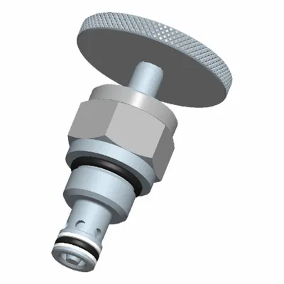 BUCHER HYDRAULICS Cartridge Valve: Screw-In, Screwdriver Adjustment, C08-20 Valve Cavity Size - Flow Control Cartridge Valves