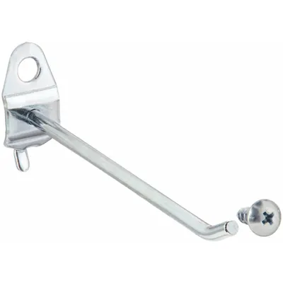 TRITON PRODUCTS 30-Degree Single Hook for Round-Hole Pegboard - Hooks for Round-Hole Pegboard