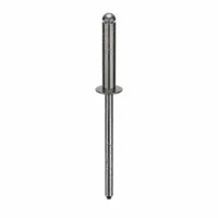 Inch-series domed-head blind rivet with 0.122" diameter, 1 23/32" overall length, and 5/8" body length. Suitable for fastening materials where only one side is accessible, commonly used in sheet-metal assembly and light-to-medium gauge applications. Supplied in a 500-piece pack