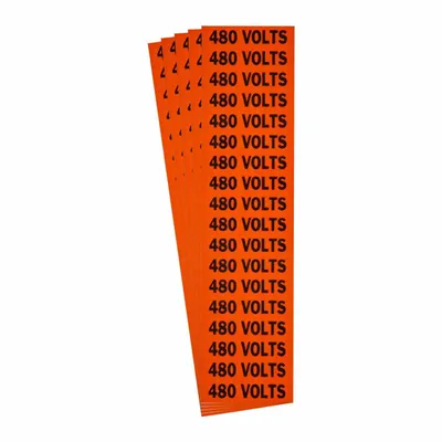 BRADY 152488 Self-Stick Vinyl Conduit and Voltage Marker - Self-Stick Vinyl Conduit and Voltage Markers