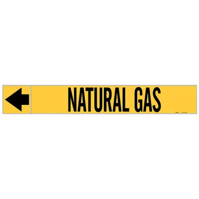 BRADY Natural Gas Adhesive Pipe Marker on a Roll - Natural Gas Adhesive Pipe Markers on a Roll