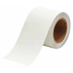 This clear vinyl banding tape is 4 inches wide and 90 feet long (1,080 inches). It is non-reflective and designed for color-banding pipes in industrial facilities to visually identify contents or hazard levels, aiding maintenance and safety compliance.