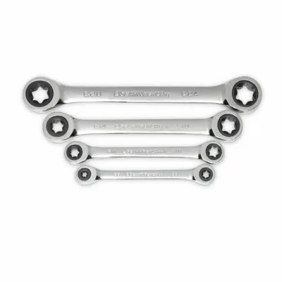 GEARWRENCH 9224D SAE Double End 6-Point Ratcheting Box End Wrench Set - SAE, Double End, 6-Point, Ratcheting Box End Wrench Sets