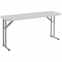 NATIONAL PUBLIC SEATING Folding Table: Rectangle Table Shape, Speckled Gray Tabletop, 18 in Dp, Gray (MPN BT-1860)