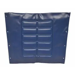 This ALCO back upholstery is made of vinyl and has an overall width of 22 inches. It is designed for use as a replacement back on wheelchairs and includes screws for installation.