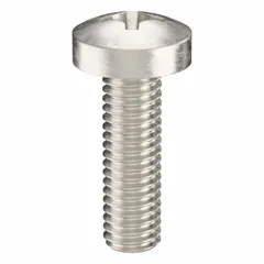 Pan head machine screw with M6x1.00 thread, 20 mm length, made from 316 stainless steel with a plain finish. Features a Phillips drive size #3 and a pan head design for low-profile fastening. Supplied in a 25-pack. Suitable for general industrial fastening applications where corrosion resistance is required.