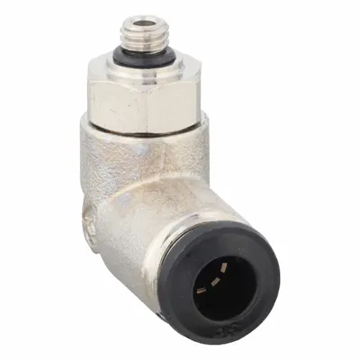 AIGNEP USA Nickel-Plated Brass Push-to-Connect x BSPP Elbow Fitting - Nickel-Plated Brass Tube Fittings