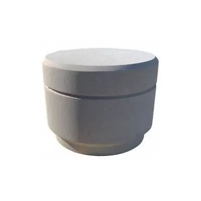 WAUSAU TILE Decorative Bollard: Round Shape, Beige, 19 in Overall Ht, 24 in Overall Lg - Round Decorative Bollards