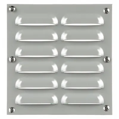 WIEGMANN Louvered Vent Kit: Louver Plate Kit, Carbon Steel, 5.6 in Overall Ht - Louver Plate Kits