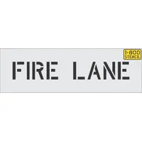 Individual Stencil: Fire Lane, 0.062 in Thick, 4 in Overall Ht, 26 in Overall Wd, Message (MPN 4042-S04)