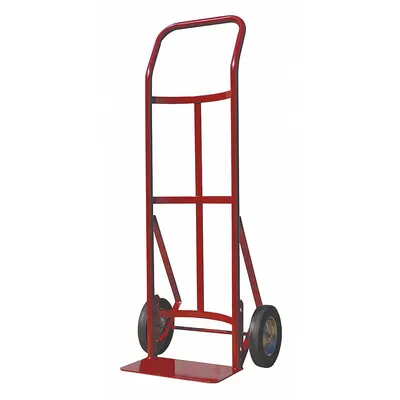 Dayton General Purpose Hand Truck: 300 lb, Flow-Back Handle, Red, Steel, Semipneumatic - General Purpose Hand Trucks