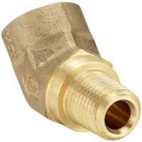 This 45° pipe elbow features 3/8 in male NPT threaded x 3/8 in female NPT threaded connections and is rated for a maximum operating pressure of 2,900 psi. It is used to change flow direction in high-pressure fluid systems